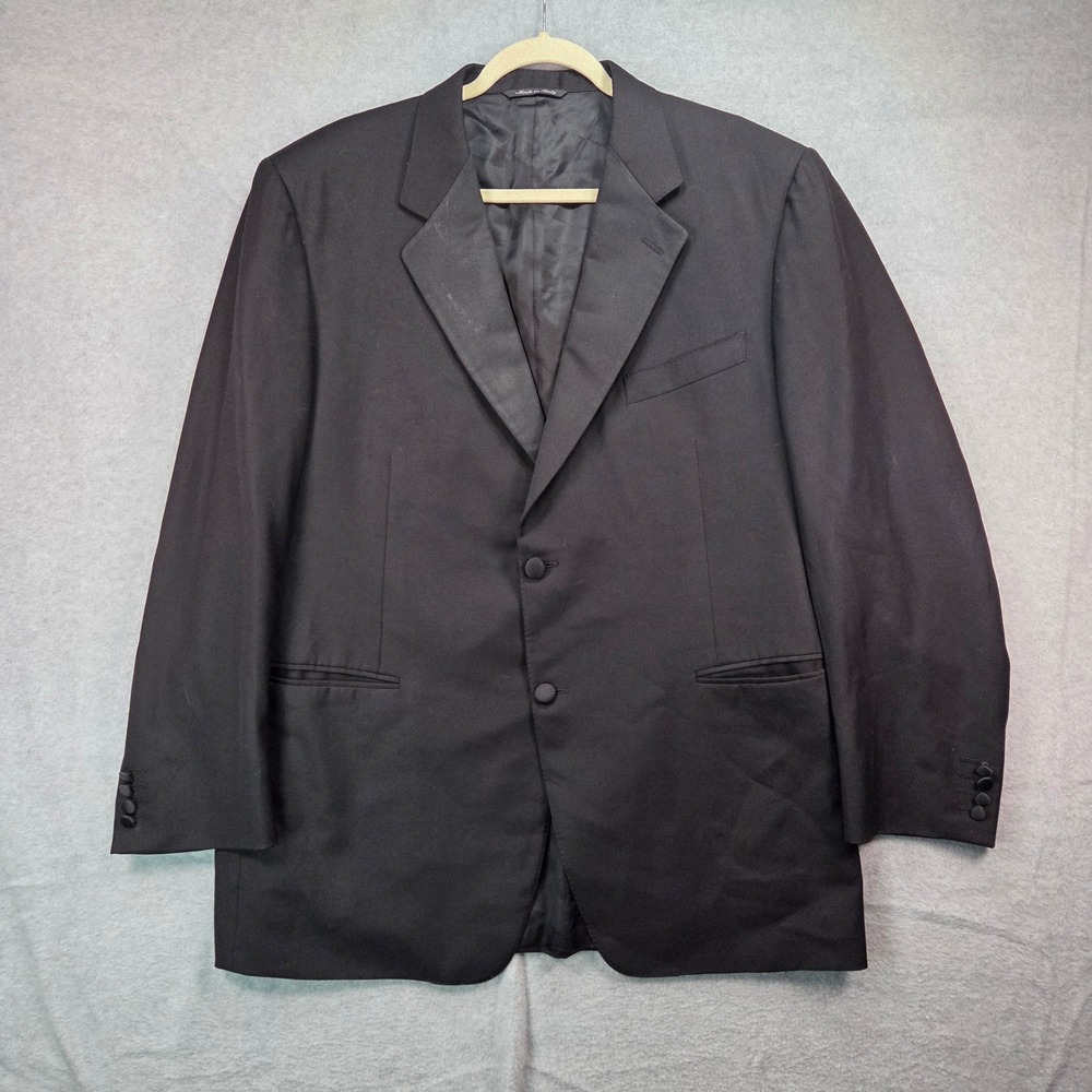 Canali Tuxedo Suit Mens Black Made in Italy Wool Peak Lapel 2-Button Formal